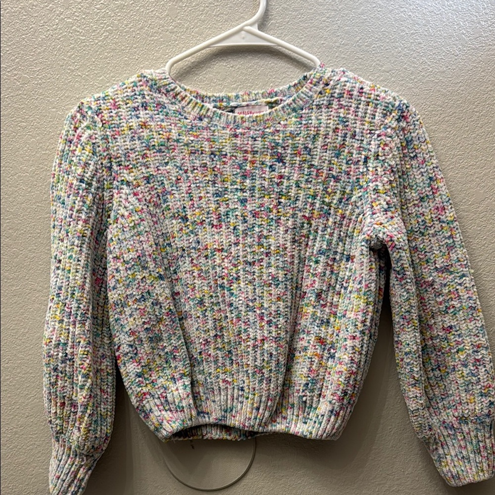 Design History White Cropped Sweater